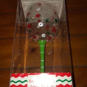 Hand painted wine glass